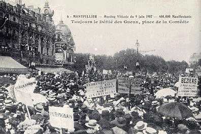 Montpellier, défilé du 9 juin 1907